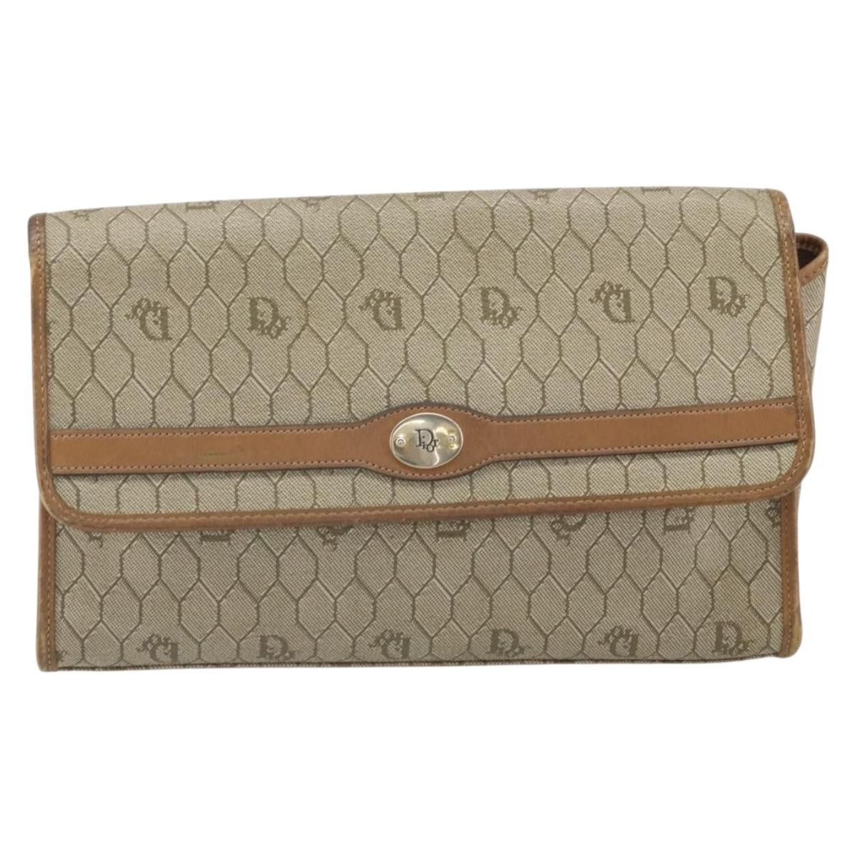 Dior Christian Dior Vintage Honeycomb Canvas and Leather Size ONE SIZE - 1 Thumbnail