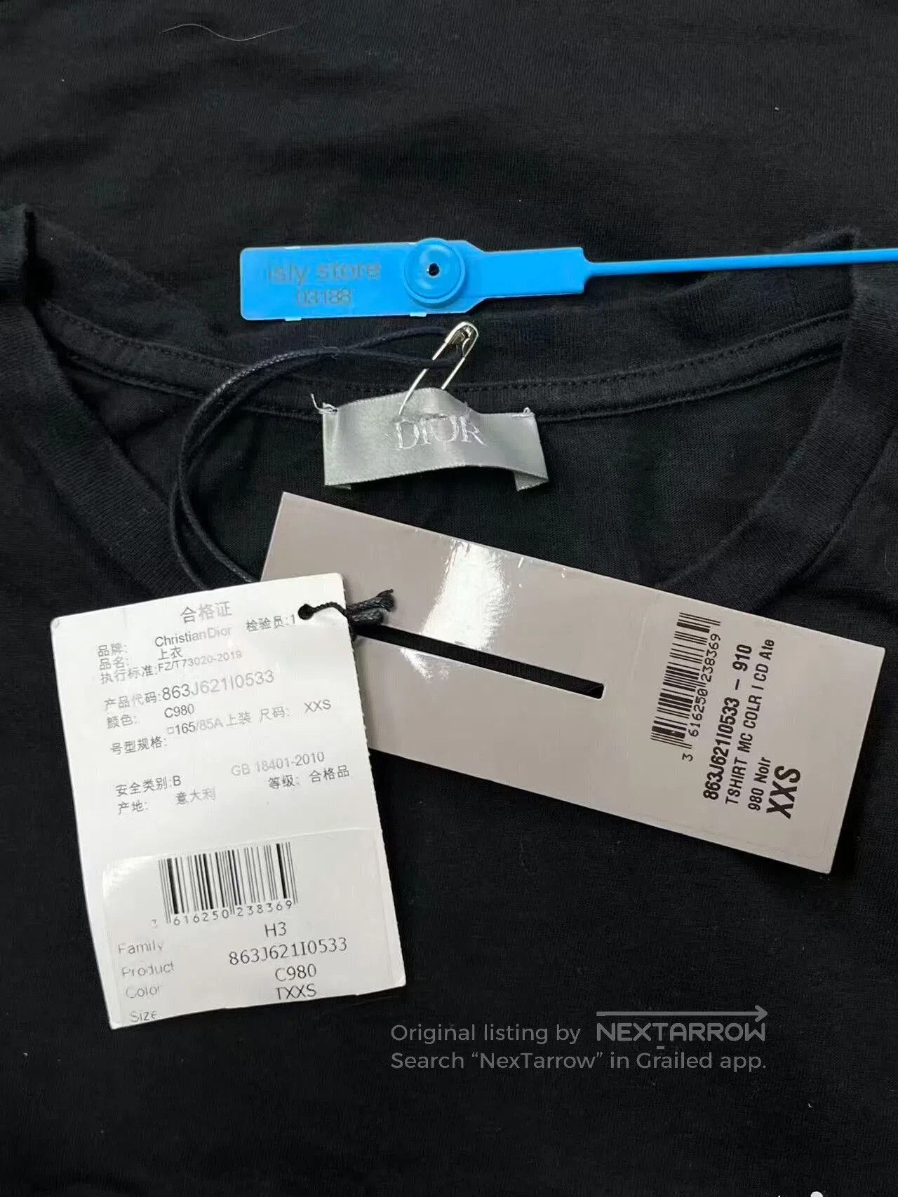 Dior christian dior logo short sleeve t-shirt. Size XXS / US 00 / IT 34 - 4 Thumbnail
