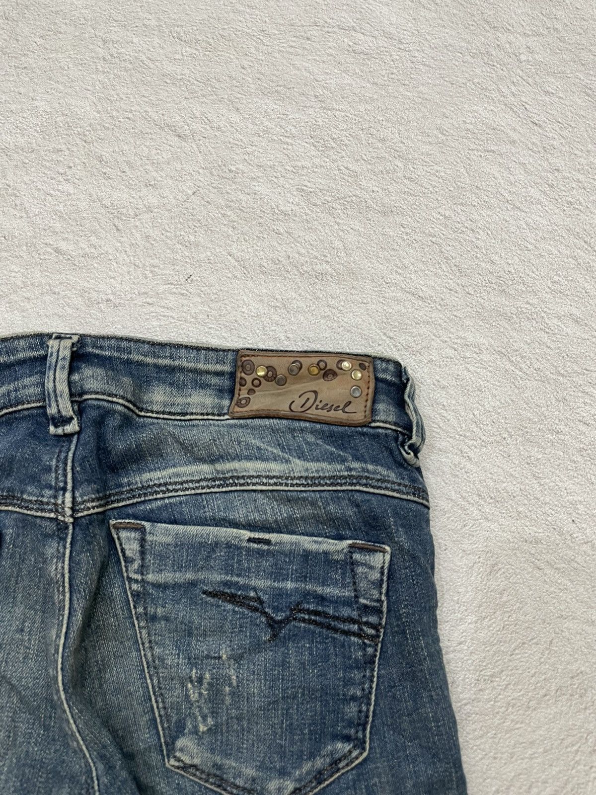 Diesel 2000s Diesel Lowette Denim Mudwash Ripped Jeans Y2K Hysteric Size 25" / US 0 / IT 36 - 11 Thumbnail