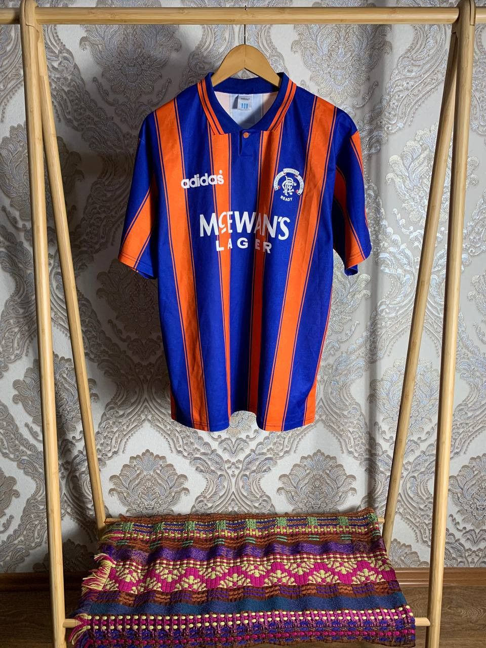 Vintage Very Rare Adidas FC Rangers Scotland Soccer Jersey Retro 90s Size US XL / EU 56 / 4 - 1 Thumbnail