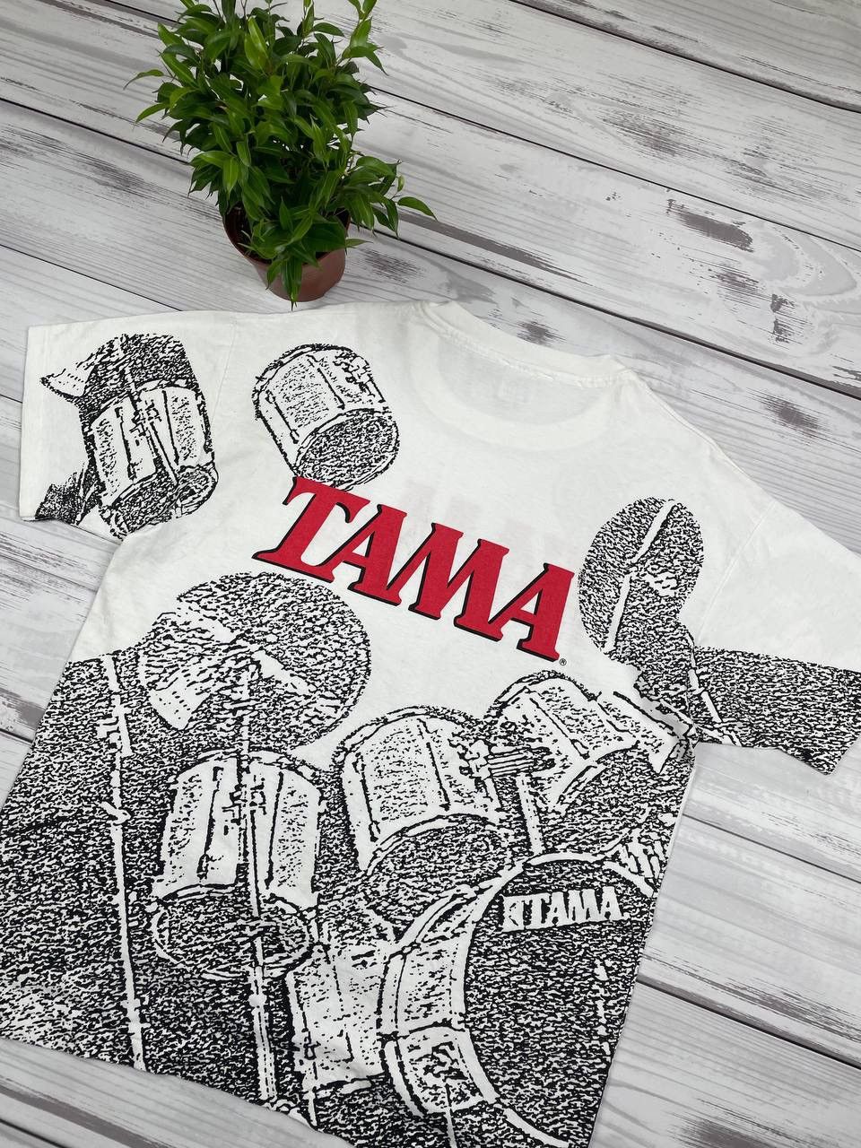 Band Tees Vintage TAMA DRUMS AOP TEE 1990s Size US XL / EU 56 / 4 - 3 Thumbnail