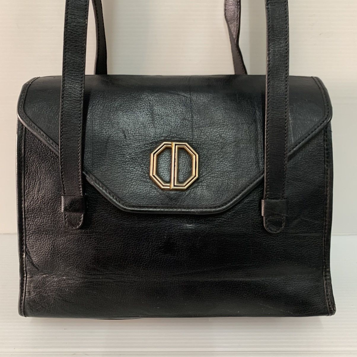 Christian Dior Monsieur Christian Dior Black Vintage Leather Handbag Size ONE SIZE - 2 Thumbnail