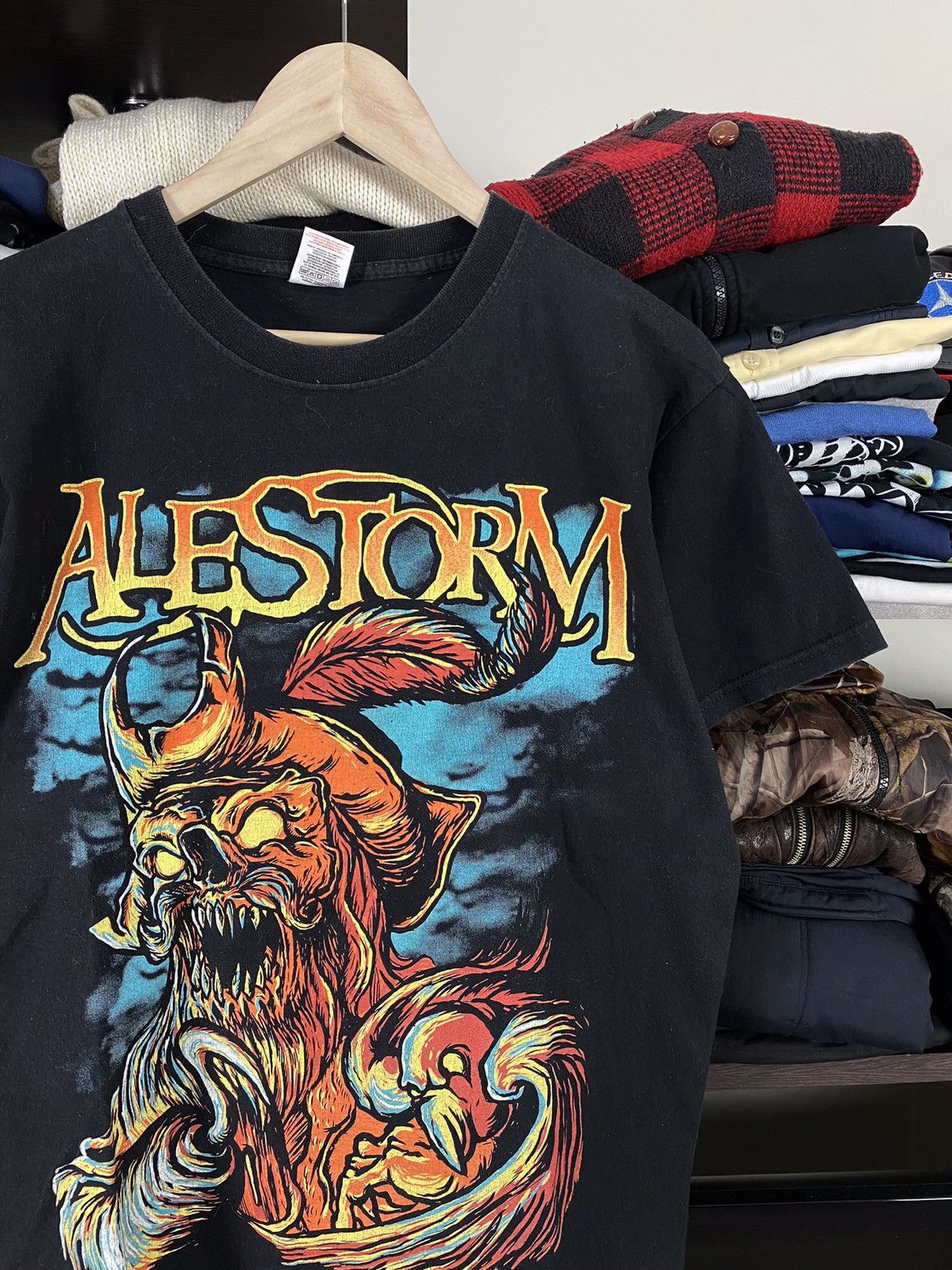 Band Tees × Vintage VINTAGE ALESTORM BLACK LOGO TSHIRT Size US L / EU 52-54 / 3 - 4 Thumbnail