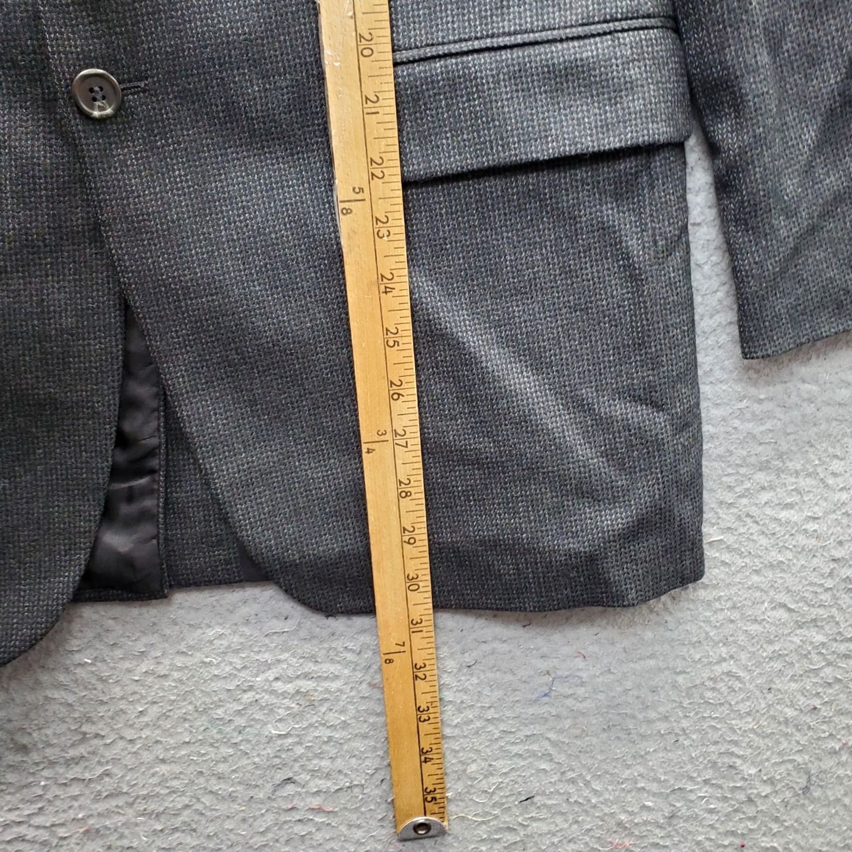 Ralph Lauren Ralph Lauren Blazer Jacket Mens Black Wool Notch Lapel Single-Breasted 2 Button - 44 - Chest 21" - Length 30.75" - Vintage: No - Regular Fit - Mens Size 44R - 3 Thumbnail