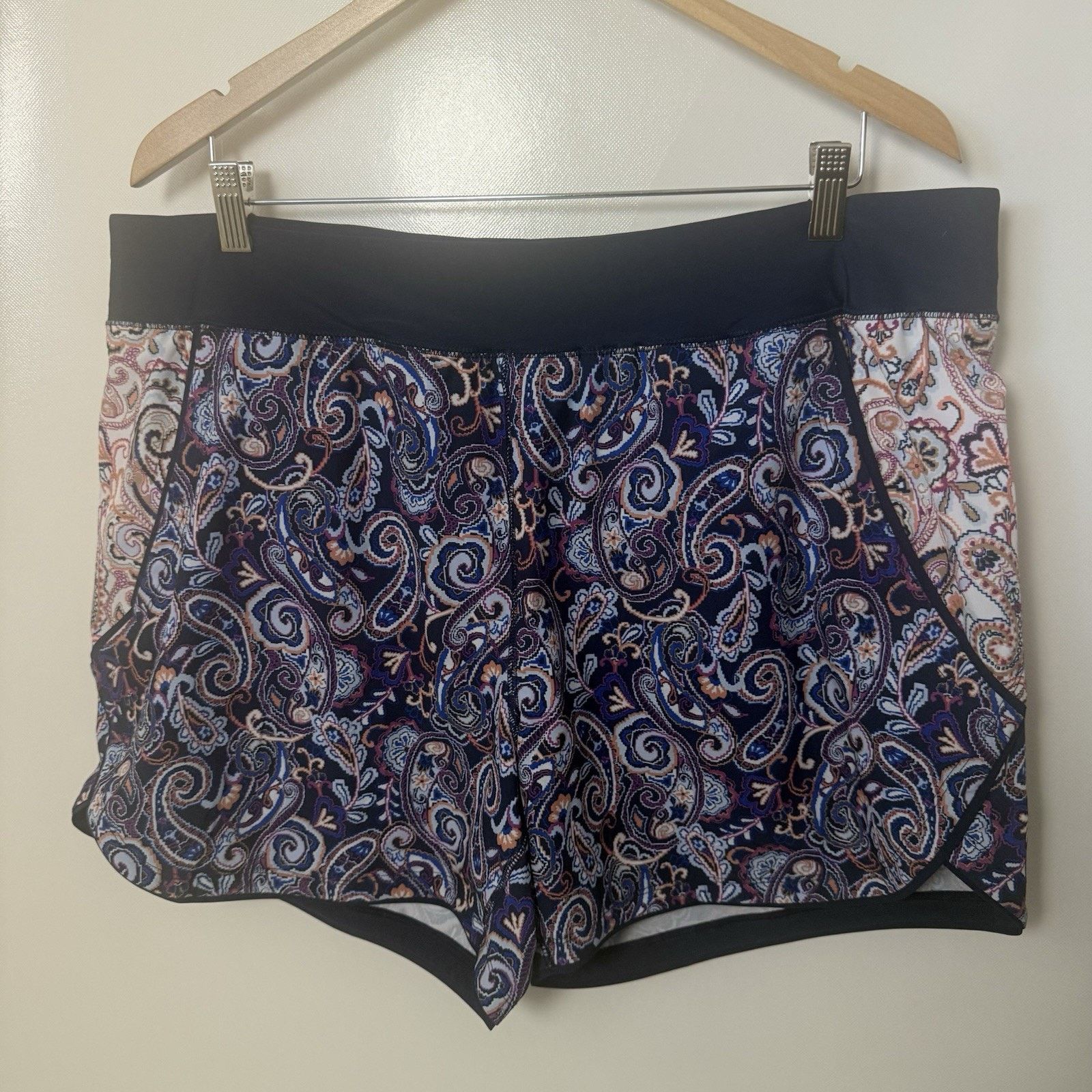 Lands' End Lands End Women’s 5” Board Shorts With Panty Paisley Blue Size XXL / US 16-18 / IT 52-54 - 3 Thumbnail