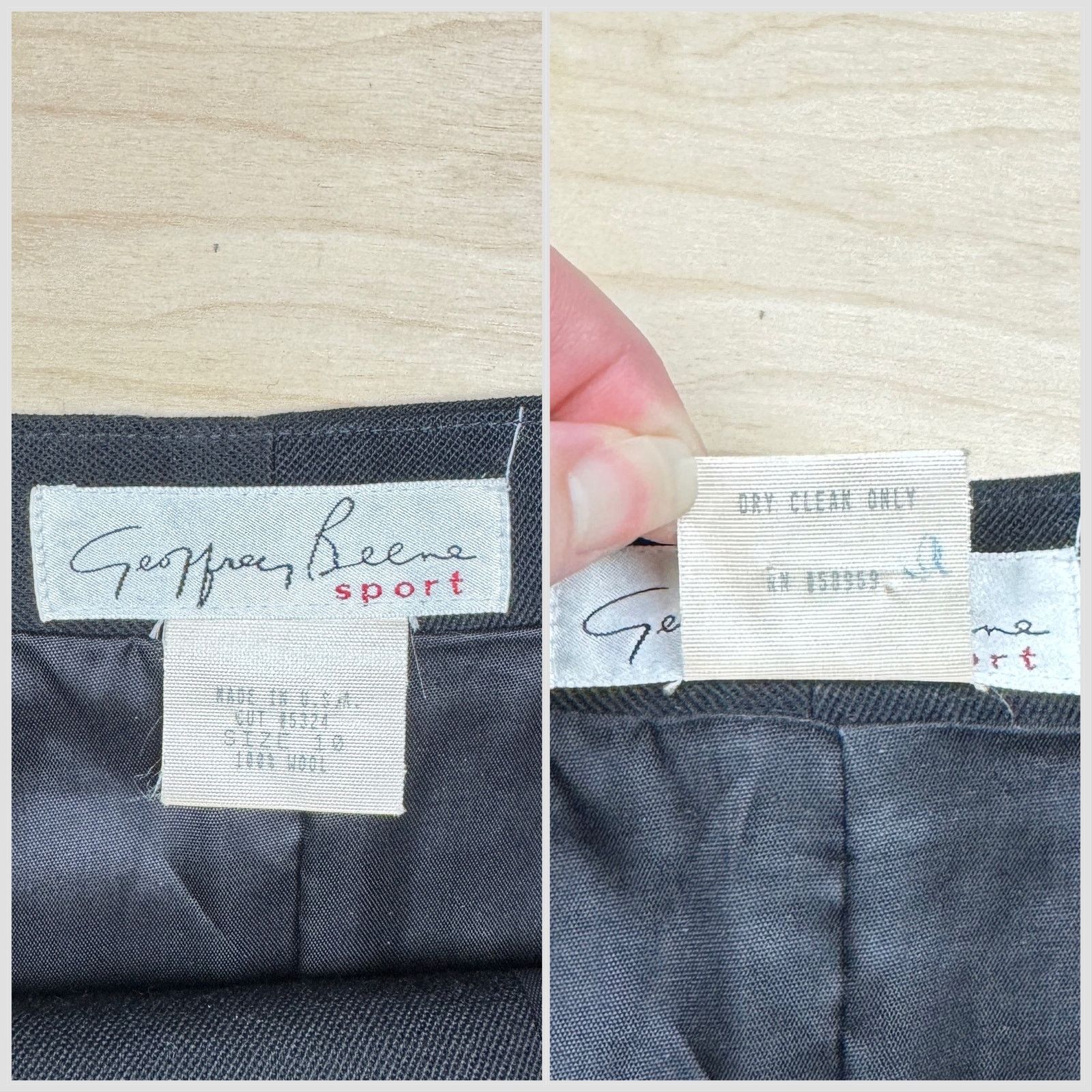 Vintage Vintage 1990s Black Wool Button Front Mini Wrap Skirt Size 28" / US 6 / IT 42 - 5 Thumbnail