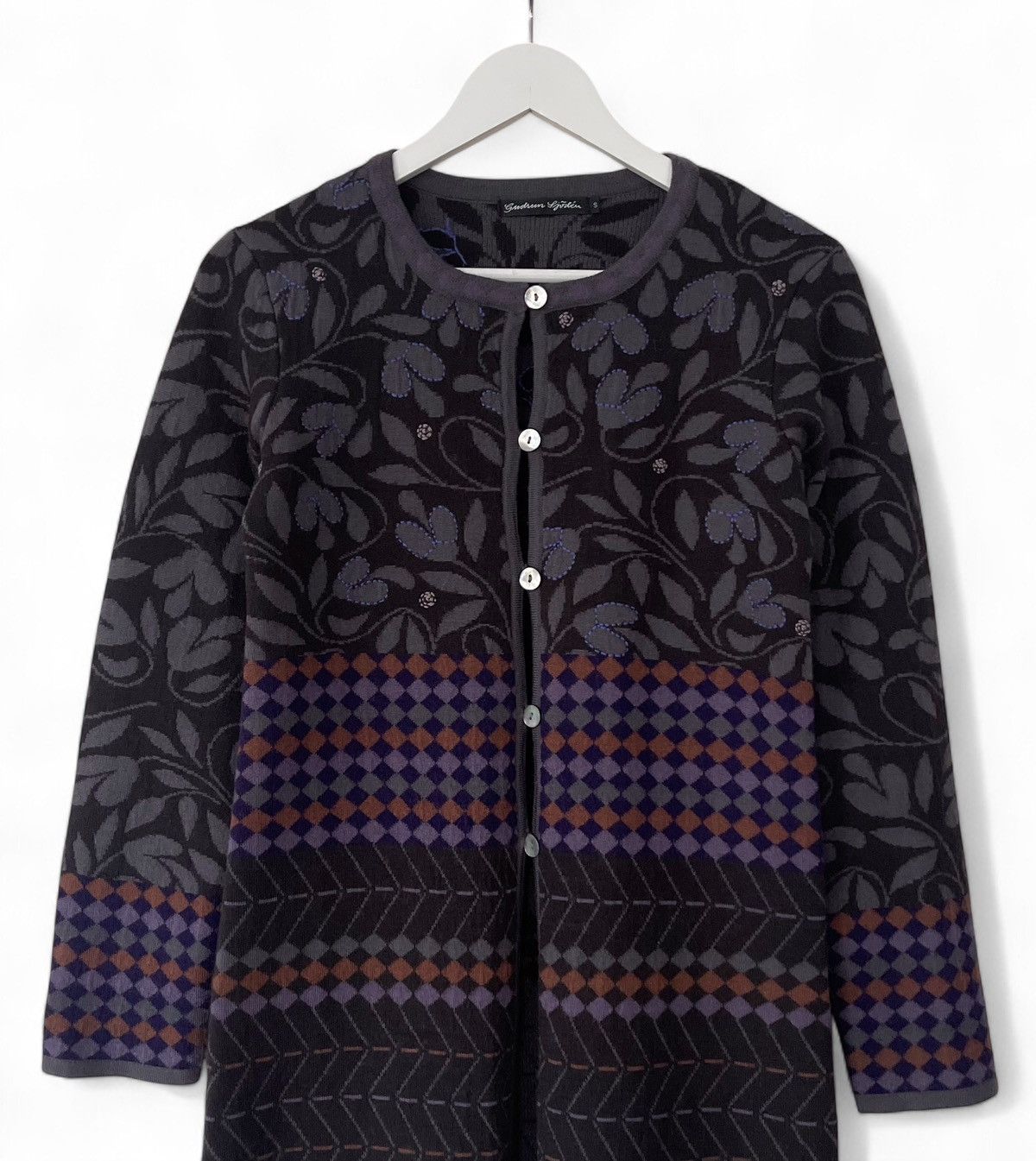 Other Gudrun Sjoden Print Wool Cardigan Sweater Women's Size S Size S / US 4 / IT 40 - 3 Thumbnail