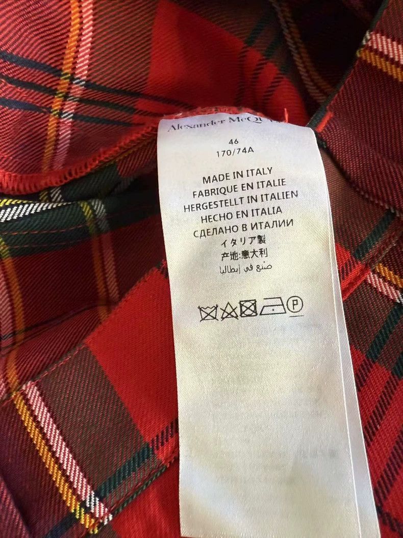 Alexander McQueen Alexander McQUEEN Red checkered men's pants 2504-Nextarrow Size US 30 / EU 46 - 4 Thumbnail