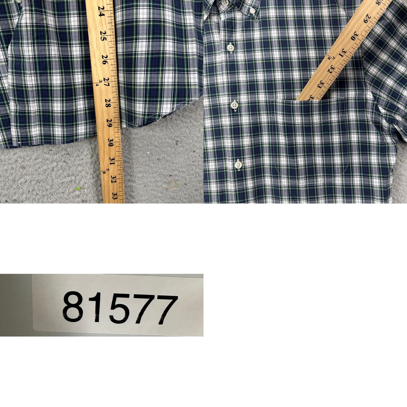 J.Crew J.CREW Shirt Button-Down Mens Medium Blue Slim Plaid Cotton Pocket Long Sleeve Size US M / EU 48-50 / 2 - 8 Thumbnail