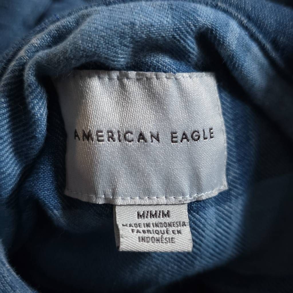 American Eagle Outfitters American Eagle Women's Size Medium Blue Plaid Cropped Hoodie Size M / US 6-8 / IT 42-44 - 2 Thumbnail