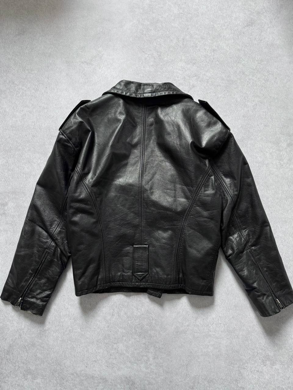 Vintage Vintage 90s Leather Black Motorcycle Jacket Size S / US 4 / IT 40 - 2 Thumbnail