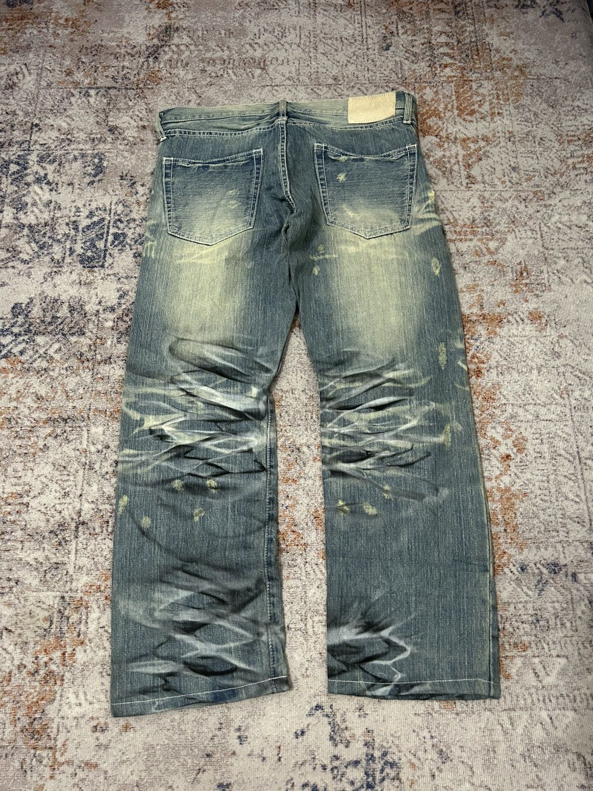 If Six Was Nine Urban Craft HonneyComb Painted Distressed Jeans Size US 34 / EU 50 - 5 Thumbnail