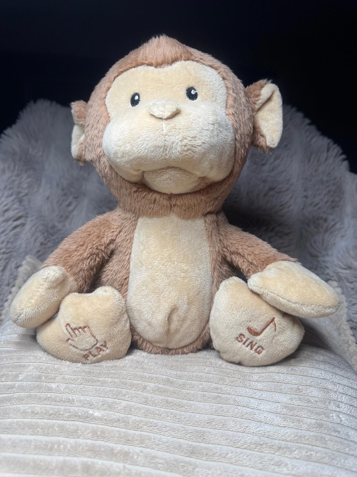 Designer Spark Imagine Plush Monkey Baby Music Toy Size ONE SIZE - 7 Thumbnail