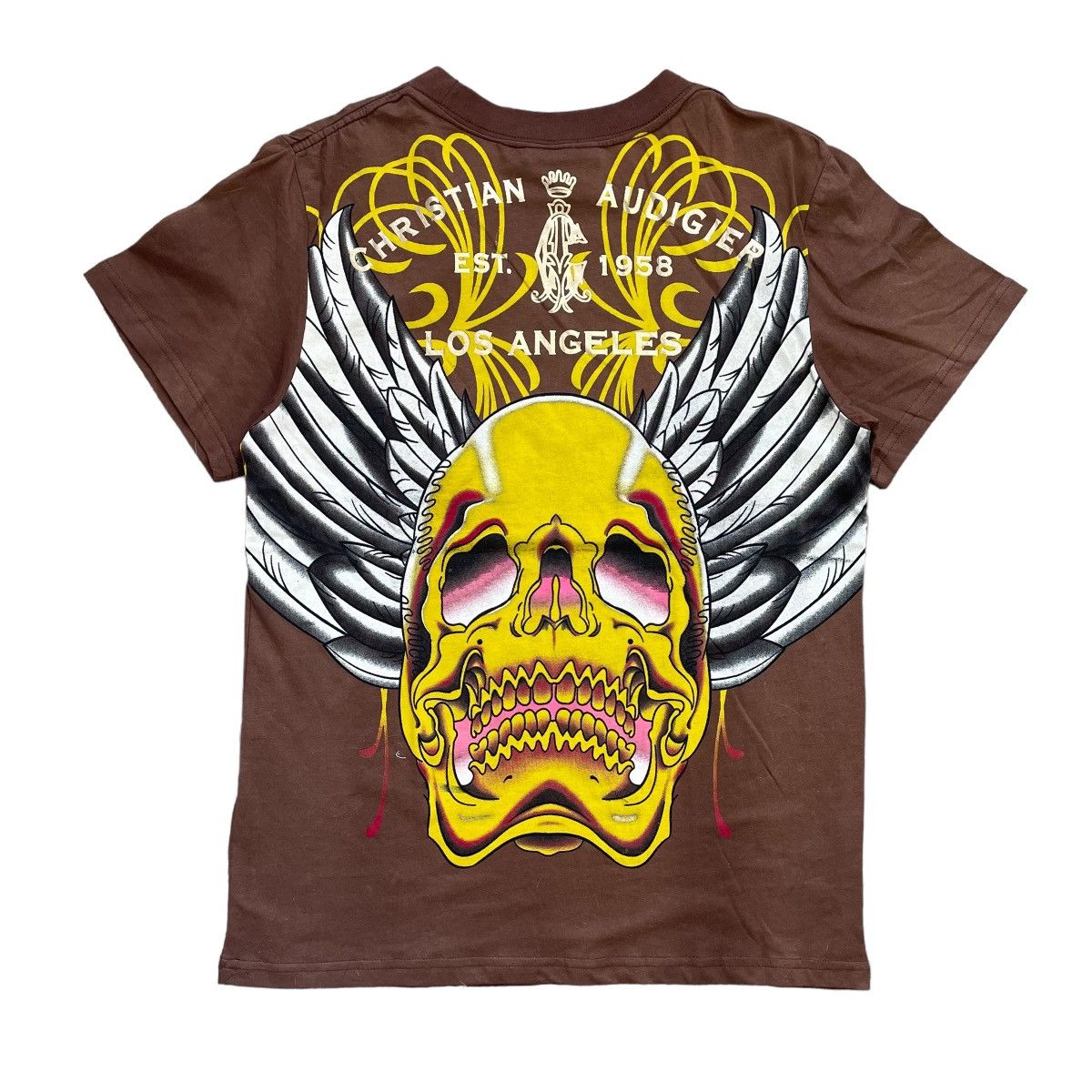 Christian Audigier × Ed Hardy × Vintage VINTAGE Y2K ED HARDY CHRISTIAN AUDIGIER SKULL T-SHIRT Size M / US 6-8 / IT 42-44 - 5 Thumbnail