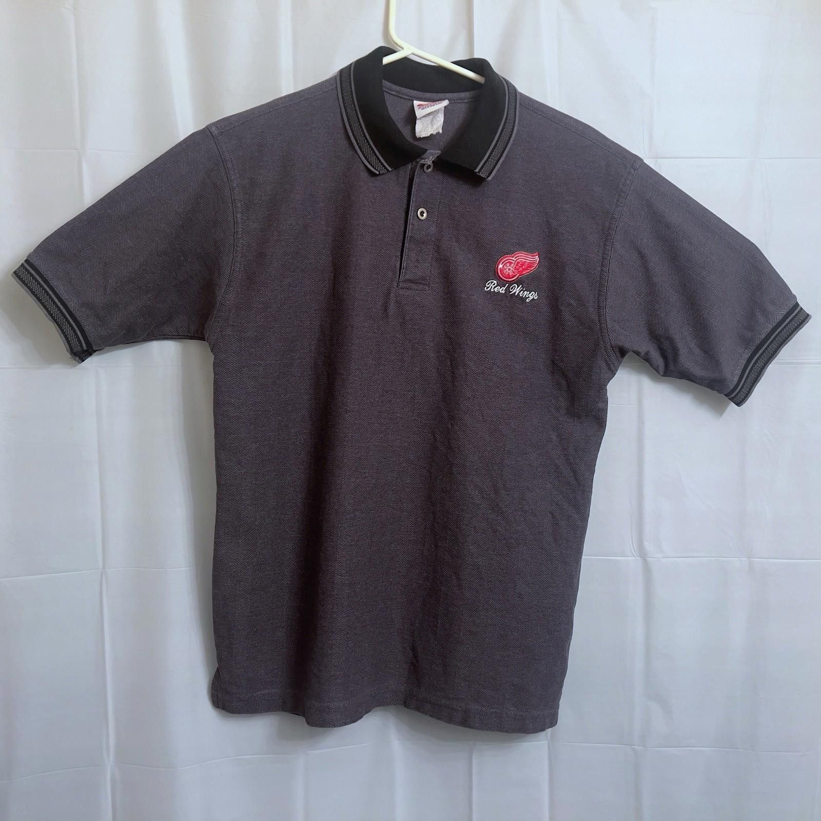 Designer Vtge Cadre Athletic Detroit Red Wings Polo Shirt Men's Gray Size ONE SIZE - 1 Thumbnail