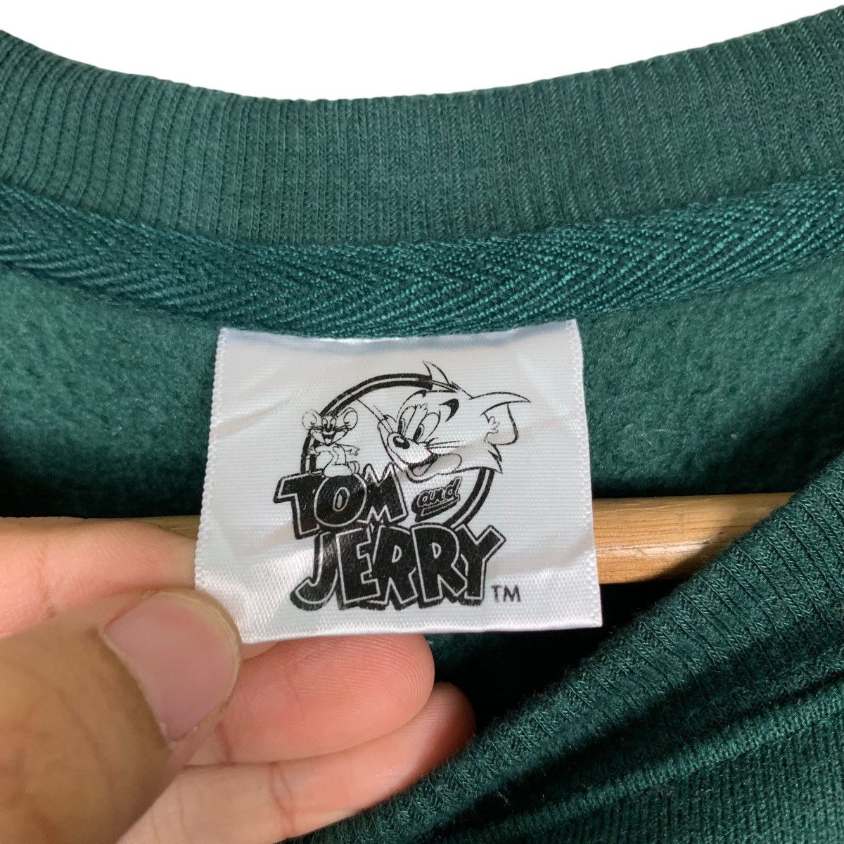 Japanese Brand TOM & JERRY Graphics Printed Green Sweatshirt #1538-C69 Size US M / EU 48-50 / 2 - 11 Thumbnail
