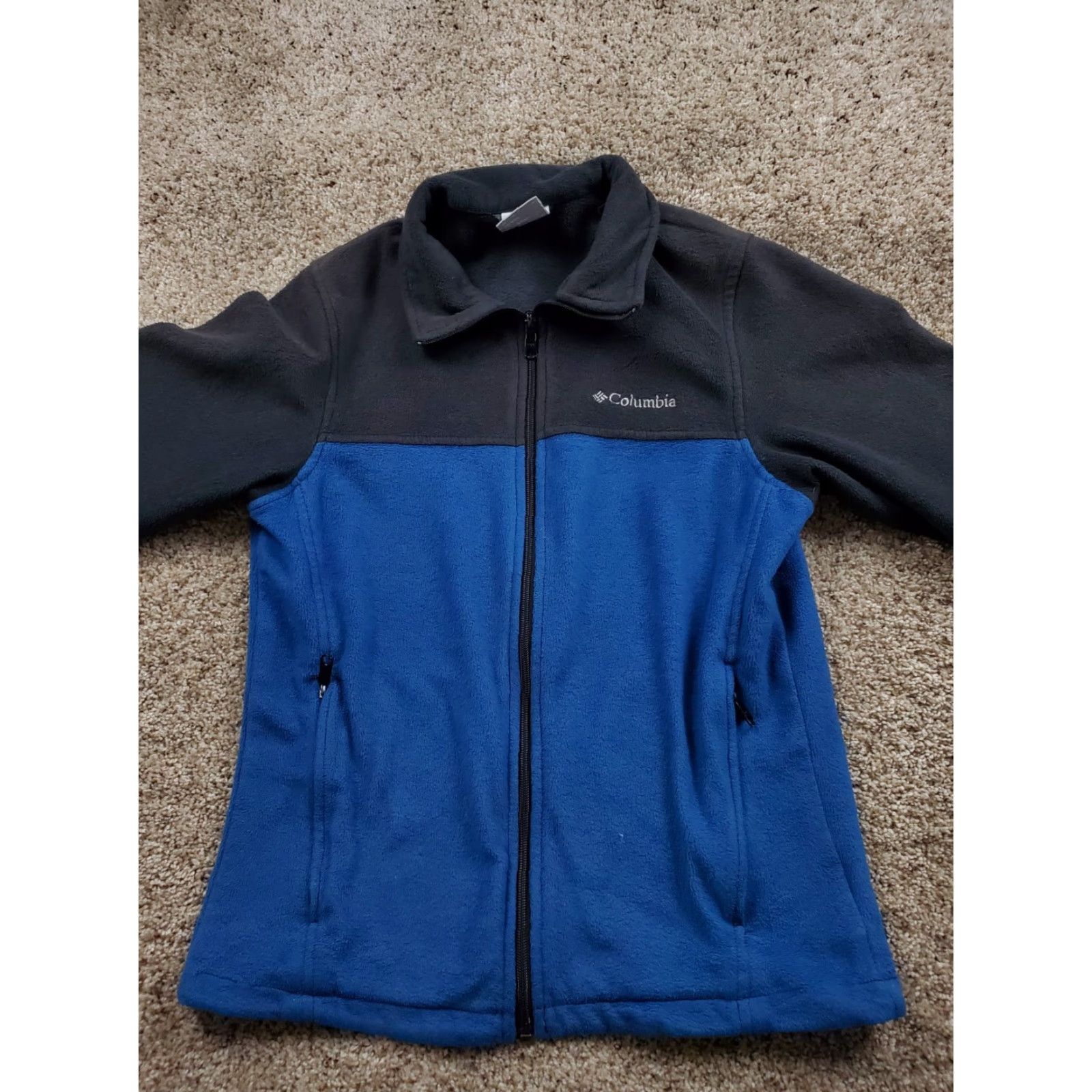 Vintage Columbia Fleece Jacket Mens Small Blue Full Zip Outdoors Pockets Windbreaker Mock Neck Lightweight Size US S / EU 44-46 / 1 - 4 Thumbnail