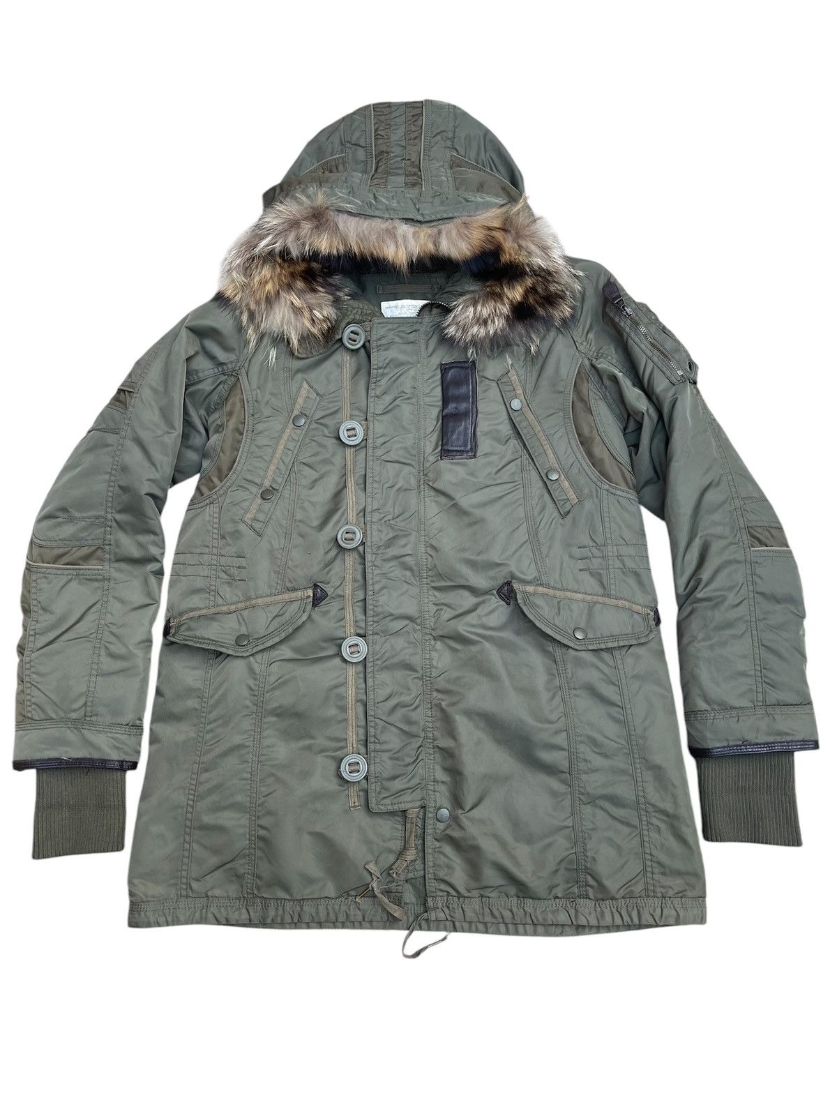 GOA G.O.A Military Parka Faux Fur Hood Heavy Duty Zipper Size US M / EU 48-50 / 2 - 1 Thumbnail