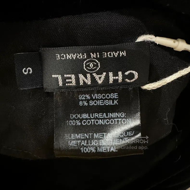 Chanel Chanel Size S Velvet Logo Beret Size ONE SIZE - 4 Thumbnail