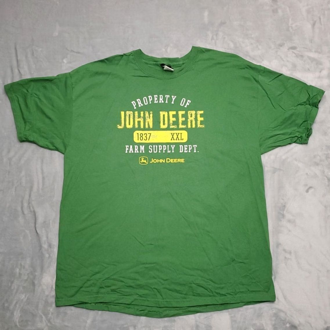 John Deere Vintage John Deere Shirt Mens XXL Green Crewneck Logo TEE Y2K Retro Farmers USA Charcoal? Size US XXL / EU 58 / 5 - 2 Thumbnail