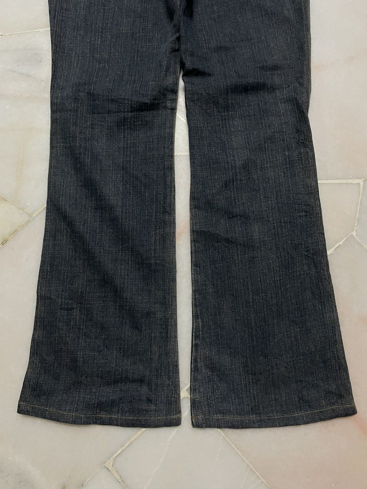 Japanese Brand 💥Flared💥Vintage 90’s Japanese Rusty Mudwash Sick Dark Jeans Size 28" / US 6 / IT 42 - 10 Thumbnail