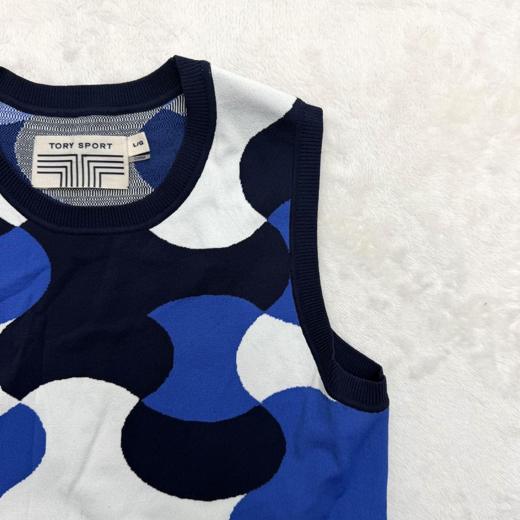 Vintage Tory Sport Sweater Vest Womens Large Geometric Sleeveless Crewneck Knit Dress? Size L / US 10 / IT 46 - 3 Thumbnail