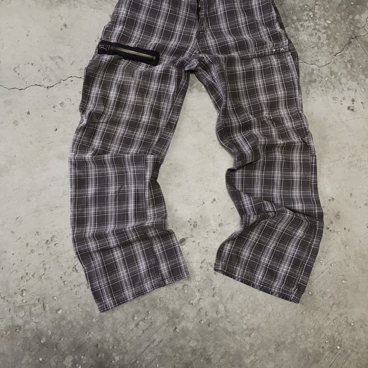 Tripp NYC × Vintage × Vision Streetwear Vintage RARE Y2K Vision Streetwear Rave Punk Plaid Pants Size US 30 / EU 46 - 2 Thumbnail