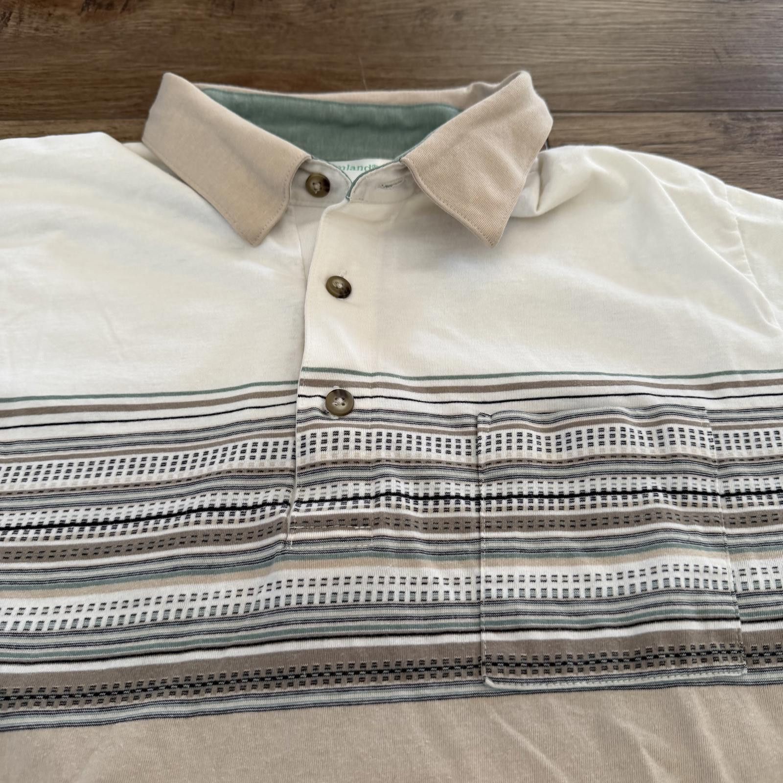 Other Vintage 90s Palmland Club Golf Polo Stripe Shirt Preppy Size US L / EU 52-54 / 3 - 3 Thumbnail