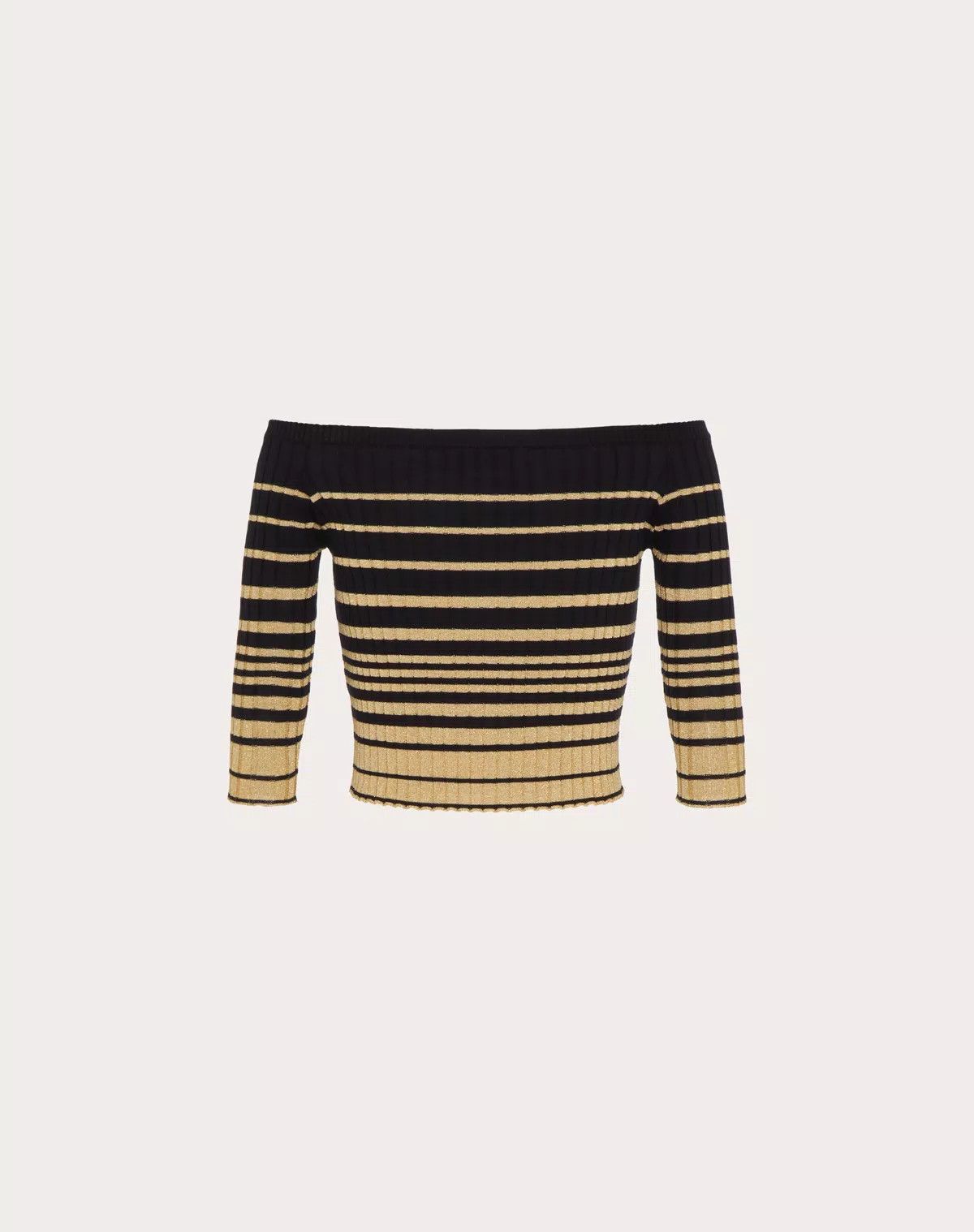 Valentino o1s1wg110625 Cotton And Lurex Jumper in Navy Blue Size XS / US 0-2 / IT 36-38 - 2 Thumbnail