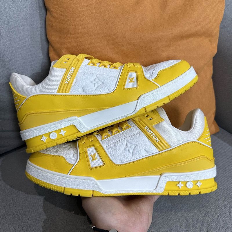 Louis Vuitton Louis Vuitton Yellow Low-Top Fashion Sneakers -2508 Size US 10 / EU 43 - 9 Thumbnail