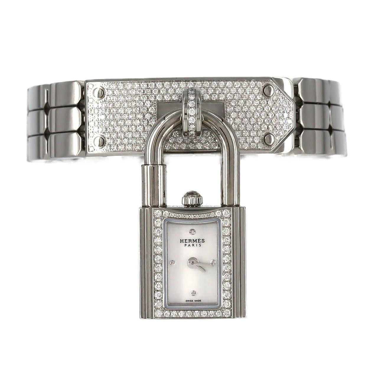 Hermes Hermès Kelly/D・1P Stainless Steel Metal Quartz DUTY FREE for USA