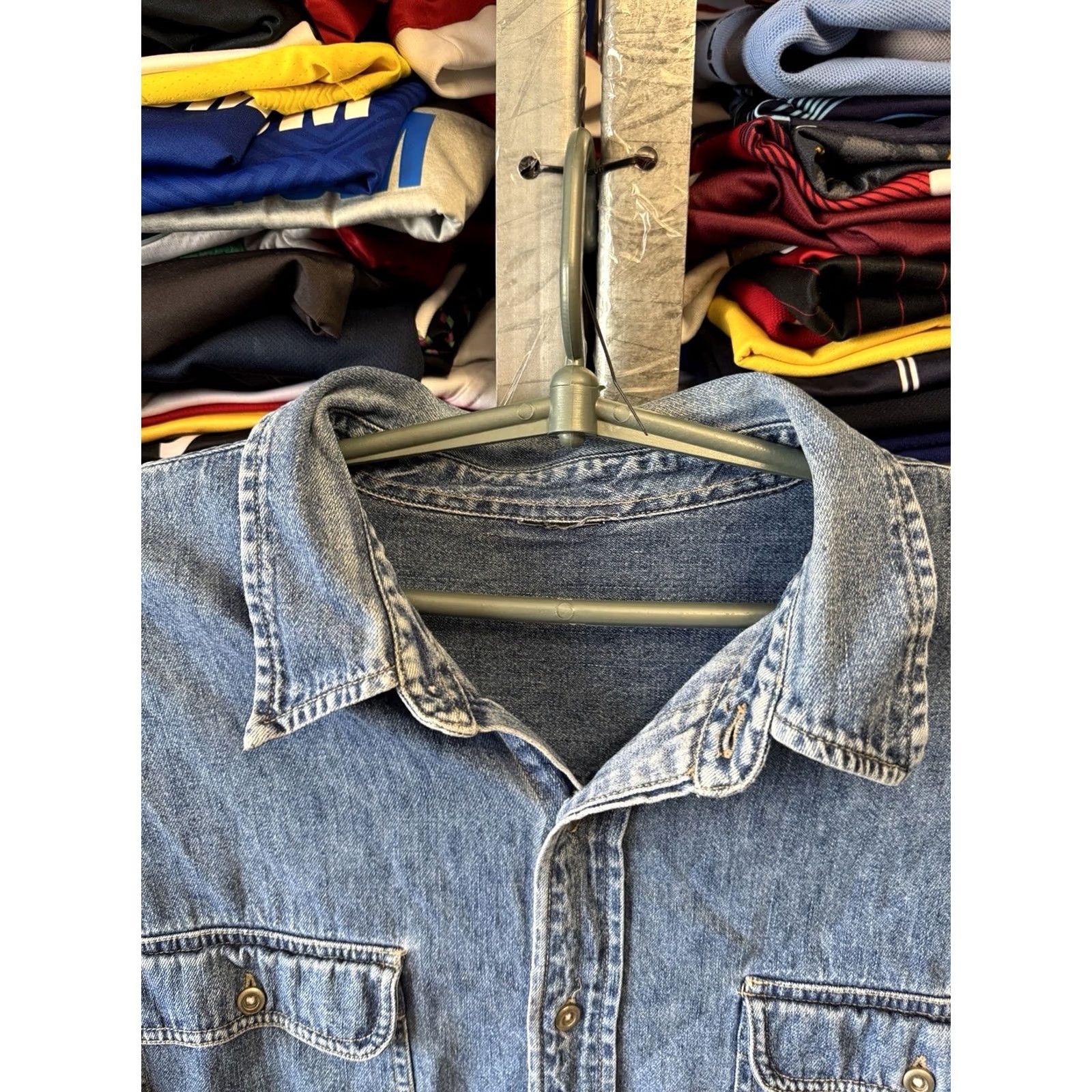 Harley Davidson Harley-Davidson Shirt Denim Long Sleeve XL Blue TAZ AN AMERICAN LEGEND Looney Tunes Warner Bros Mens Size US XL / EU 56 / 4 - 7 Thumbnail