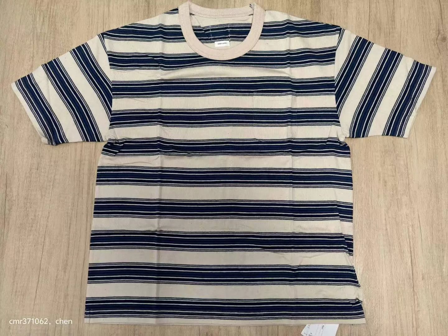 Visvim VISVIM 22SS BORDER JUMBO TEE S/S Cotton-Cashmere Striped Navy 2 Size US M / EU 48-50 / 2 - 1 Thumbnail