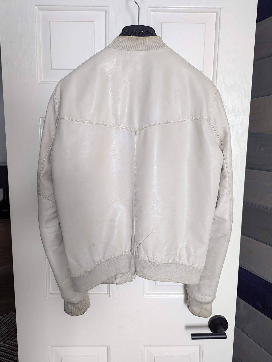 Blk Dnm Leather Bomber Jacket Size US M / EU 48-50 / 2 - 2 Thumbnail