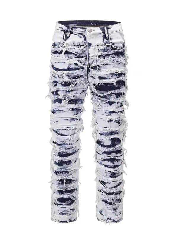 VIBE Street Knife Distressed Washed Distressed Jeans Size US 34 / EU 50 - 4 Thumbnail