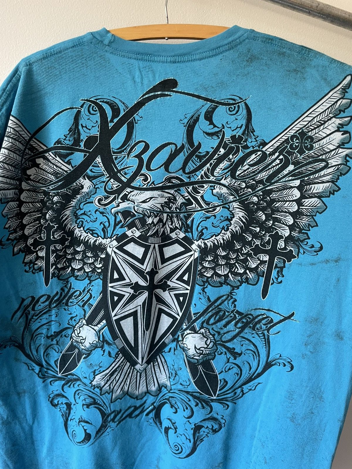 Vintage Vintage Y2K Xzavier Eagle Sword Shield tee Size US XL / EU 56 / 4 - 13 Thumbnail