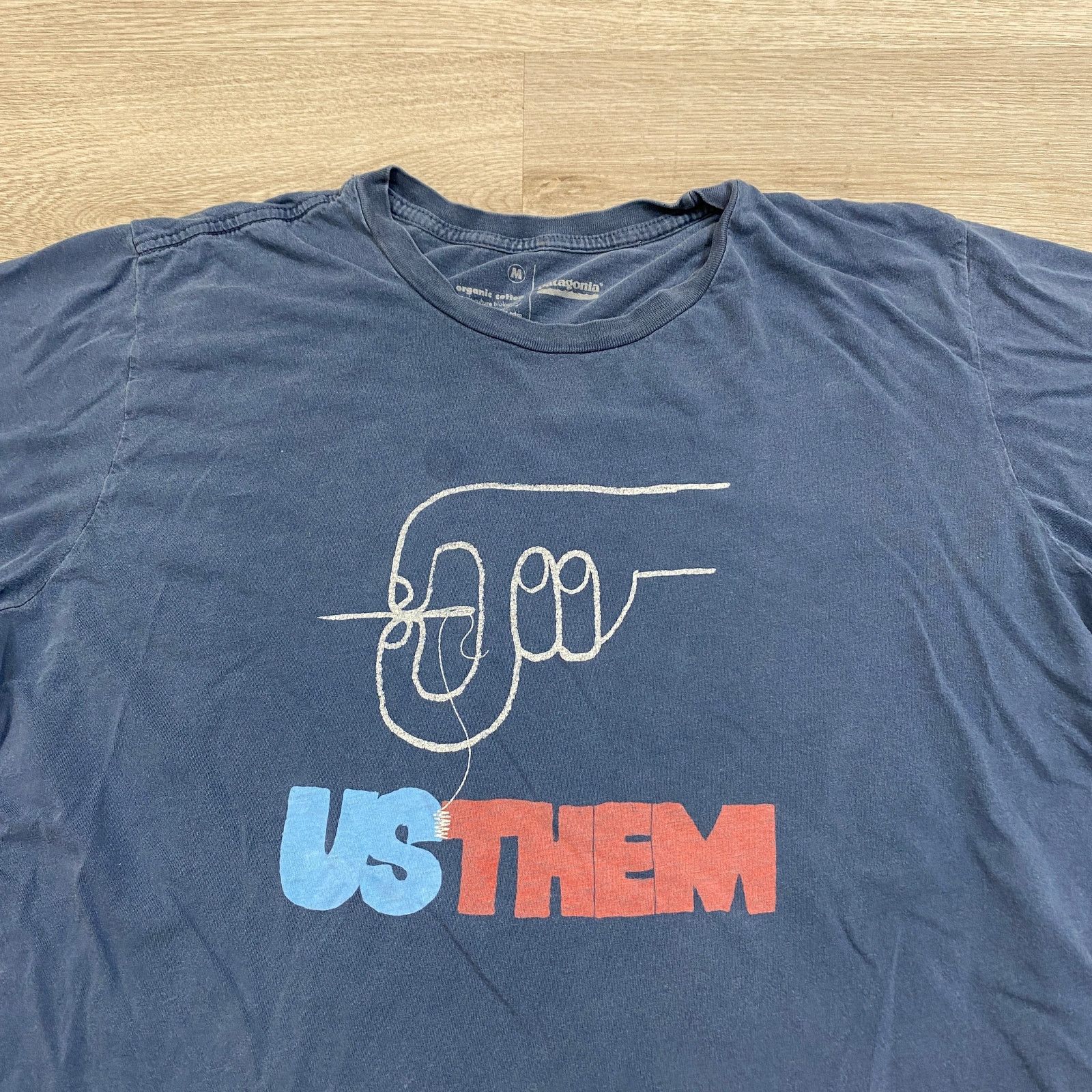 Patagonia Rare Patagonia Us Them Stitch Organic Cotton T Shirt Men's M Size US M / EU 48-50 / 2 - 2 Thumbnail