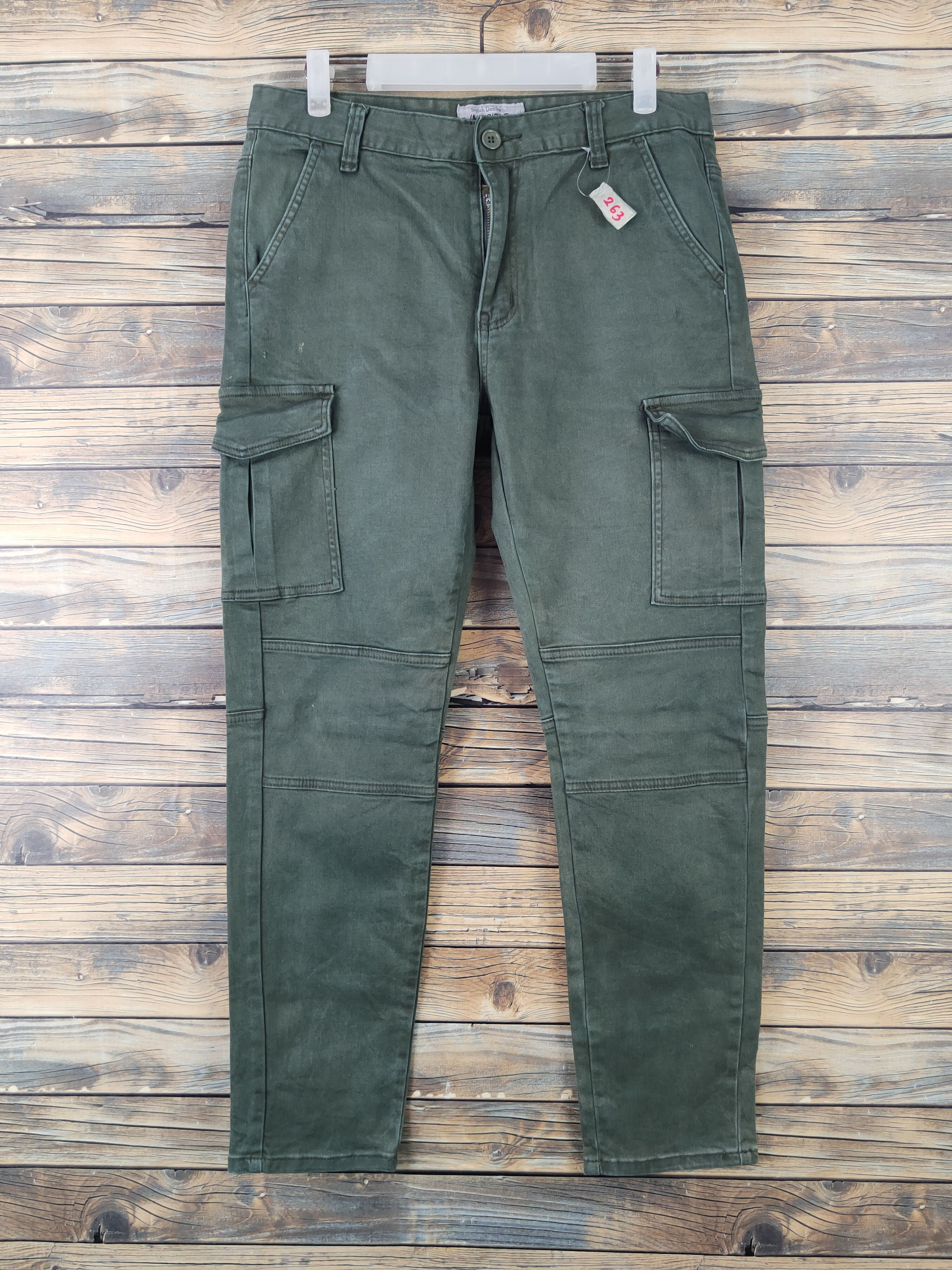 Japanese Brand DLL Invisible Green Multipocket Tactical Cargo Pants #263 Size 31" - 1 Thumbnail