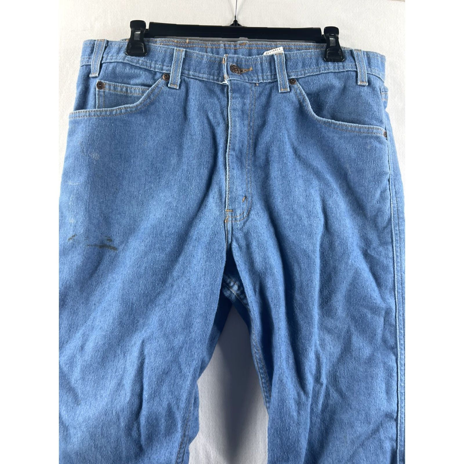 Levi's VINTAGE Levi's Denim Jeans Baggy Straight Leg 34x26 Medium Wash Blue USA Levi's 505 Mens Jeans Straight 34 Regular Blue Baggy Vintage Mens Jeans Size US 34 / EU 50 - 6 Thumbnail