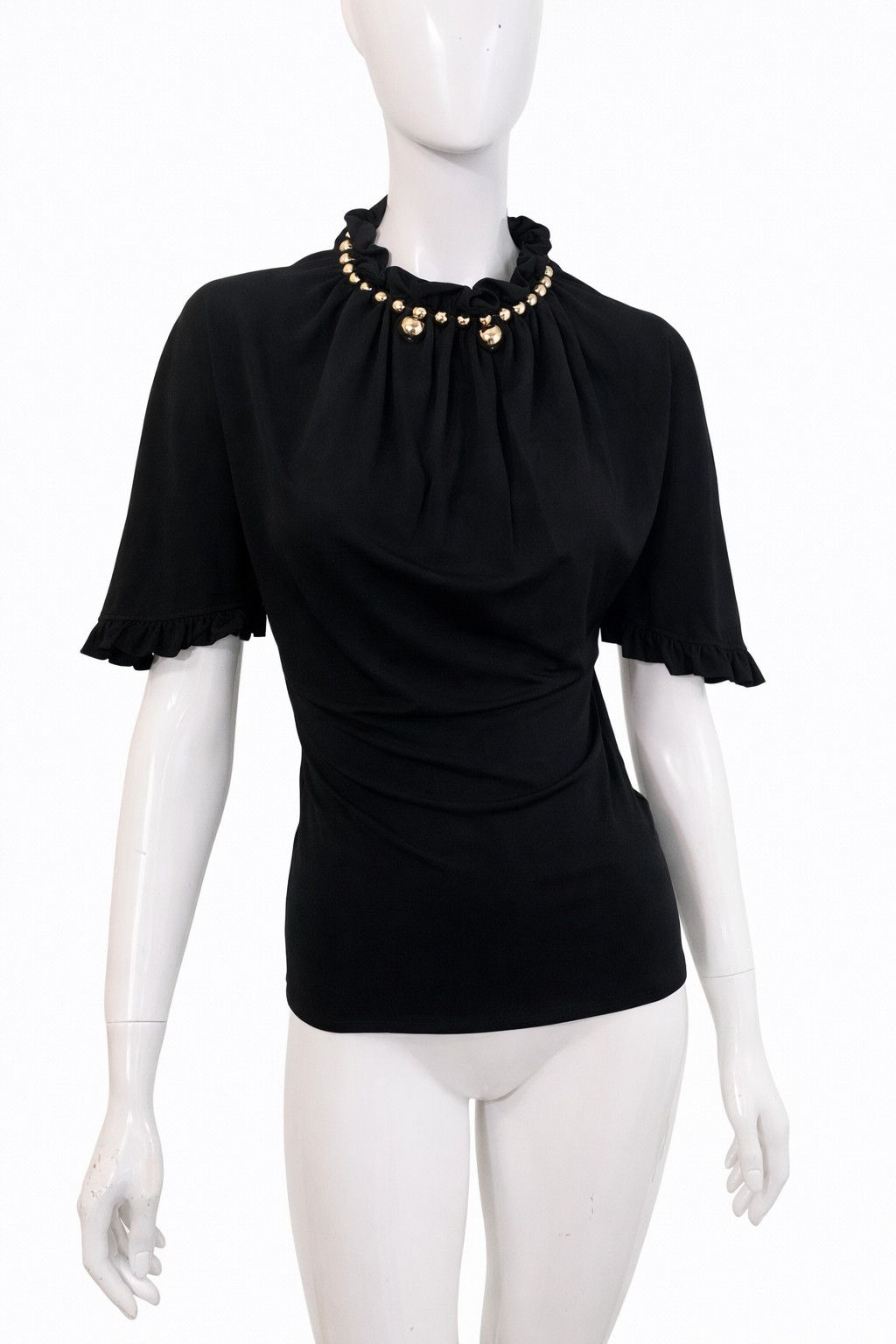 Paco Rabanne Paco Rabanne Jewelry Neckline Gold Bead Necklace Top Size S / US 4 / IT 40 - 7 Thumbnail