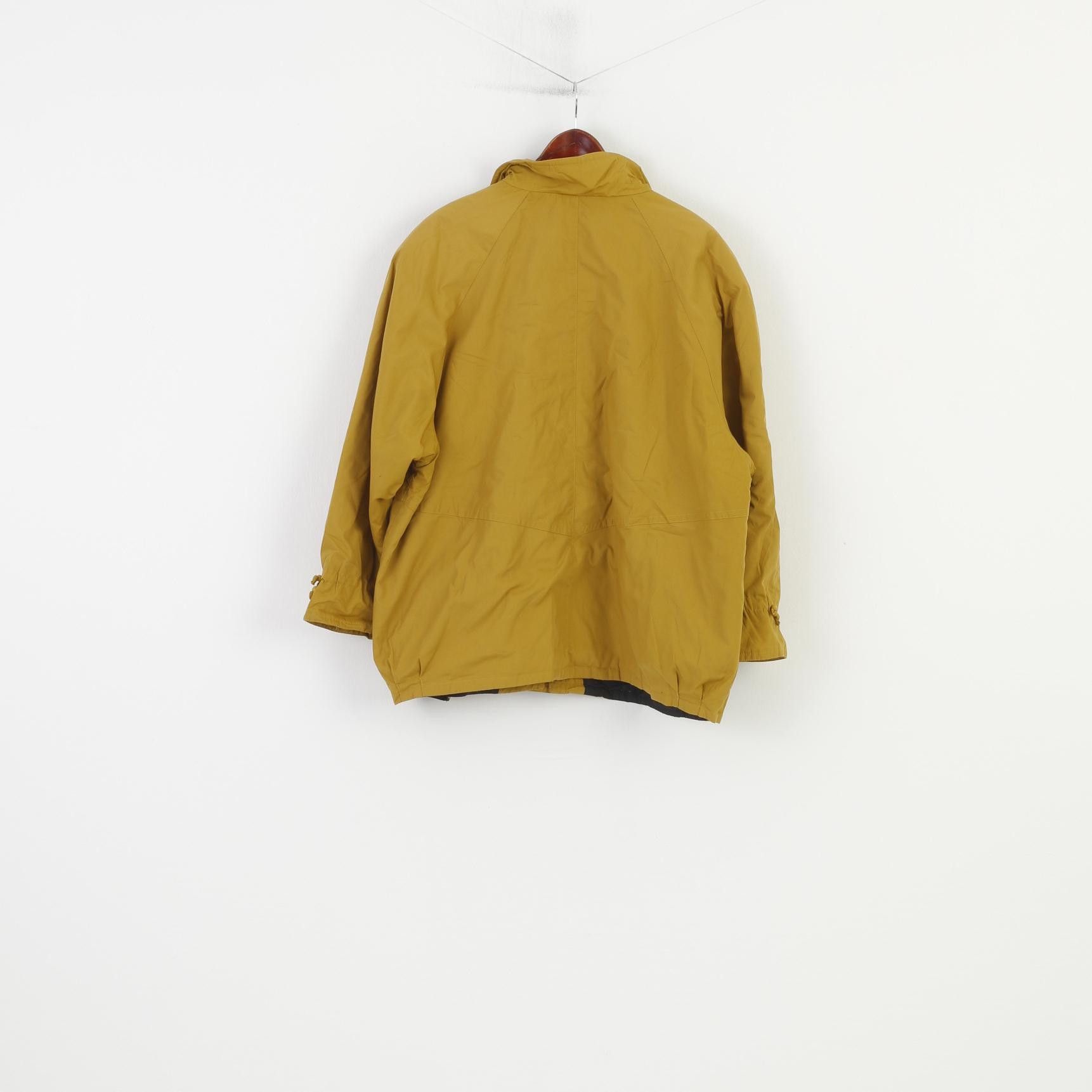 Vintage Rose Women 48 XXL Jacket Yellow Cotton Blend Zip Up 11151 Size XXL / US 16-18 / IT 52-54 - 7 Thumbnail