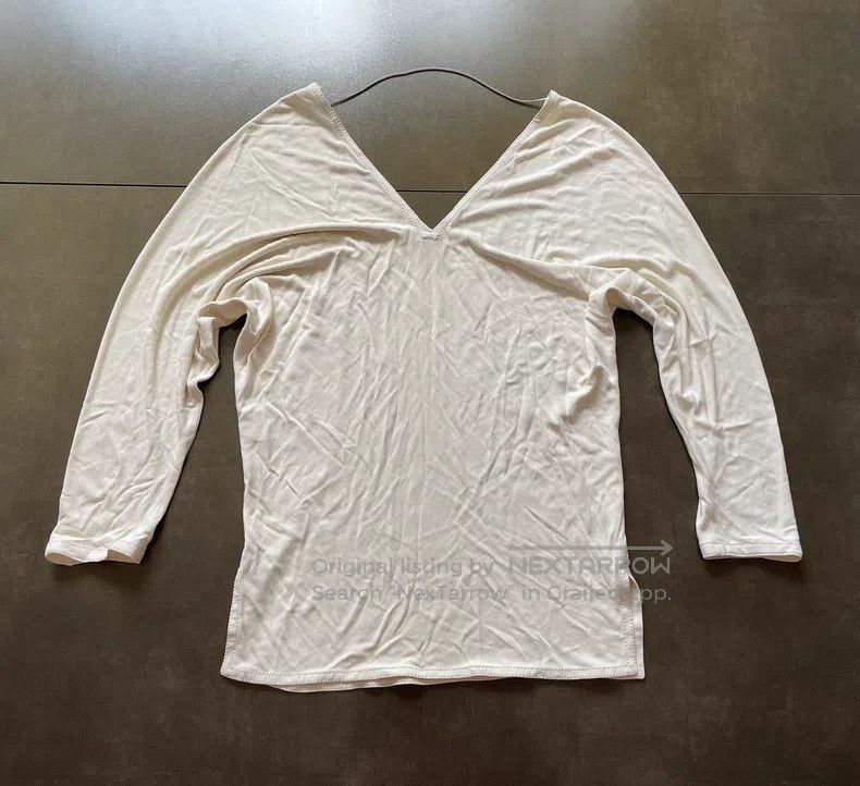 Hermes Hermes Beige V-Neck Knit Top Size XXS / US 00 / IT 34 - 6 Thumbnail