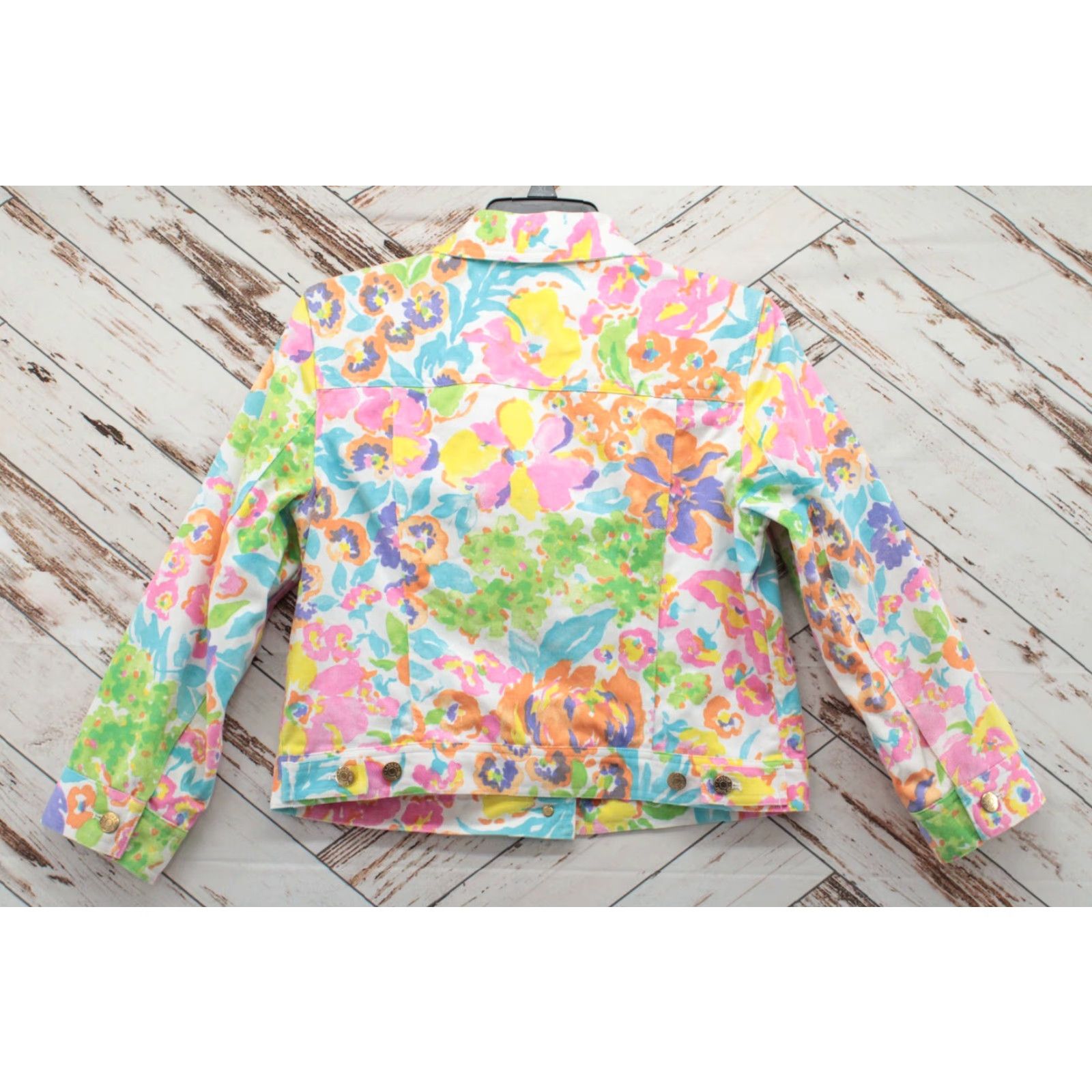 Ralph Lauren Ralph Lauren Denim Jacket Women's Medium Multicolor Floral Trucker Crop Classic Lightweight Size M / US 6-8 / IT 42-44 - 2 Thumbnail