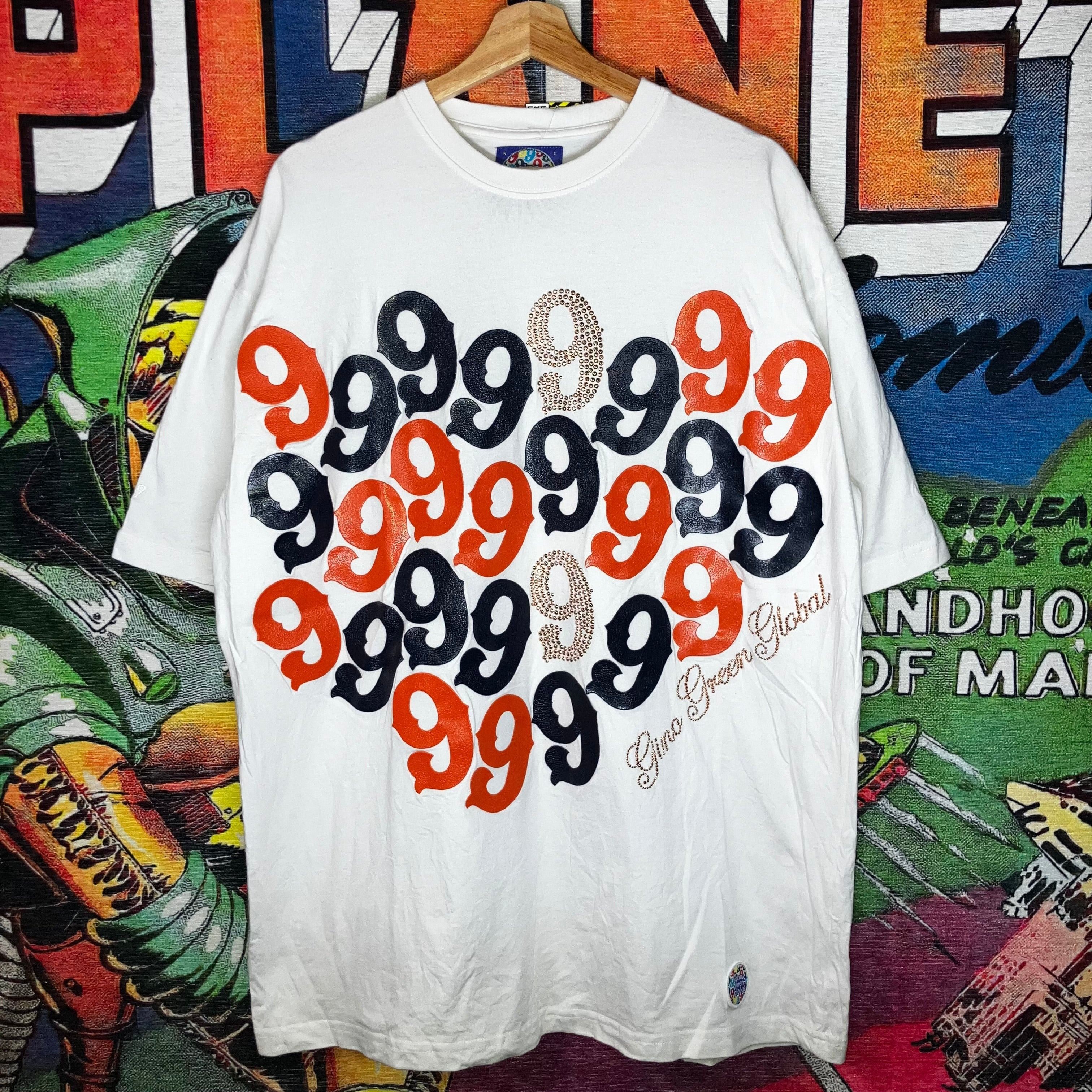 Vintage Y2K 00s Gino Green Global Streetwear Logo Tee Size L/XL 