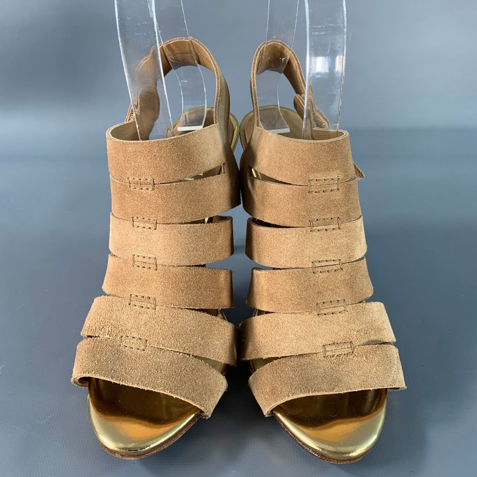 Pedro Garcia PEDRO GARCIA Size 6 Gold Tan Suede Strappy Sandals Size US 6 / IT 36 - 4 Thumbnail
