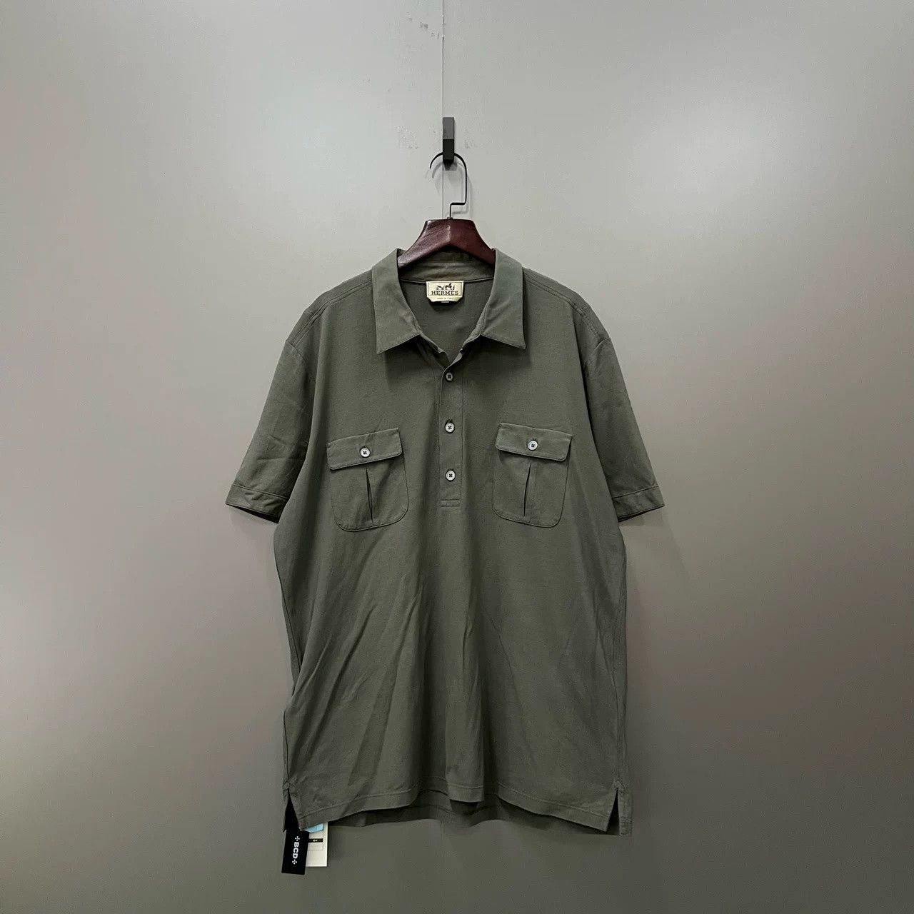 Hermes Hermes Green Pocket Polo Short Sleeve Size US XL / EU 56 / 4 - 1 Thumbnail