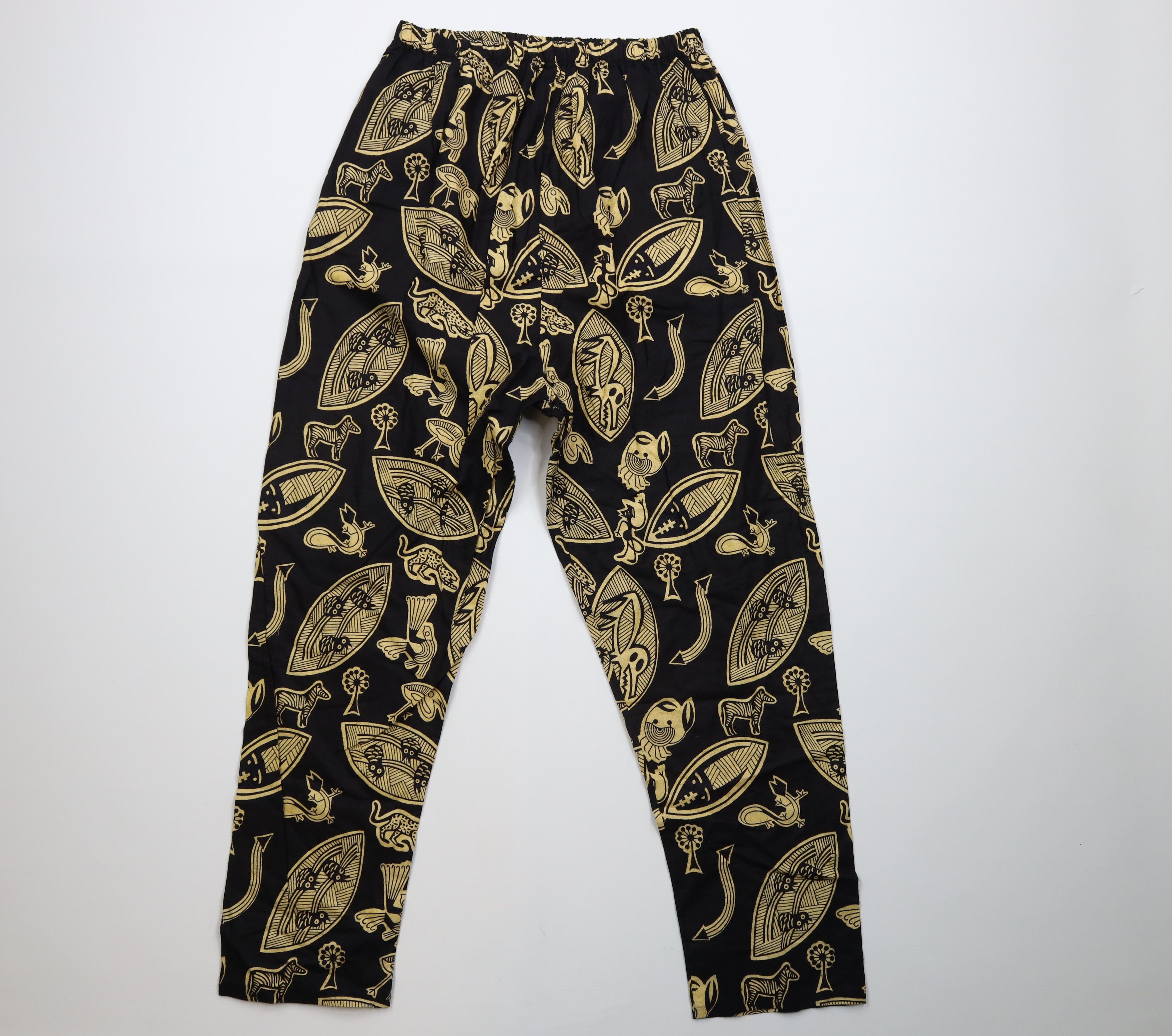 Vintage Vintage 90s Streetwear African Art Safari Harem Pants USA Size 28" / US 6 / IT 42 - 1 Thumbnail