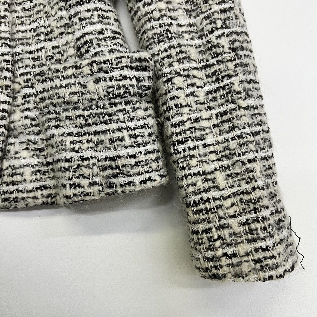 Japanese Brand VINTAGE FINAL STAGE tweed double-breasted blazer Size XS / US 0-2 / IT 36-38 - 5 Thumbnail