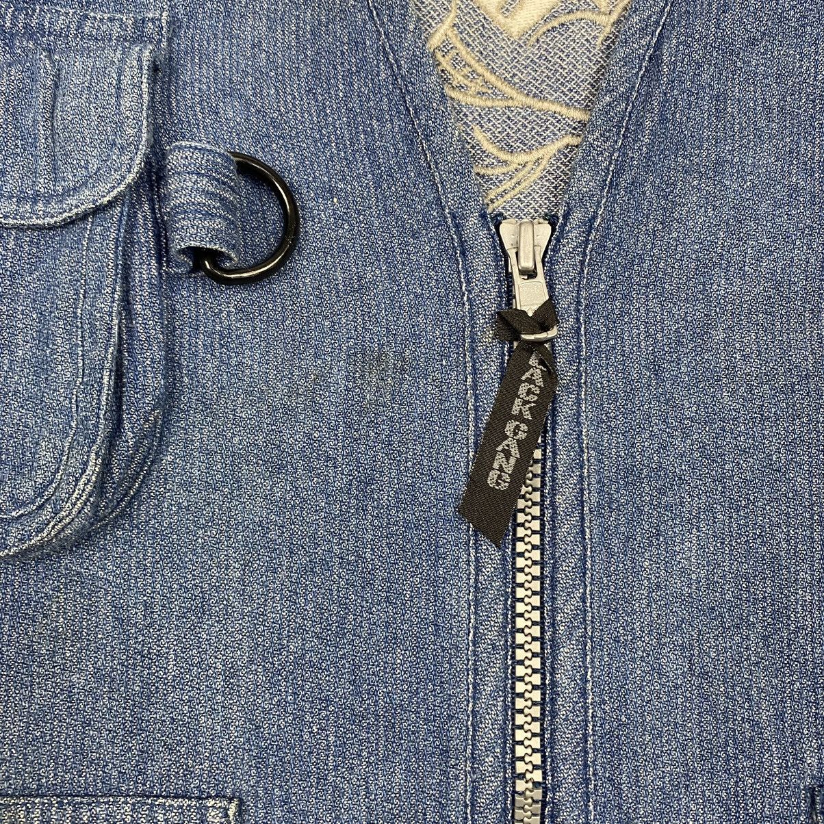 Japanese Brand Embroidered Denim Outdoor Vest Size US XL / EU 56 / 4 - 4 Thumbnail