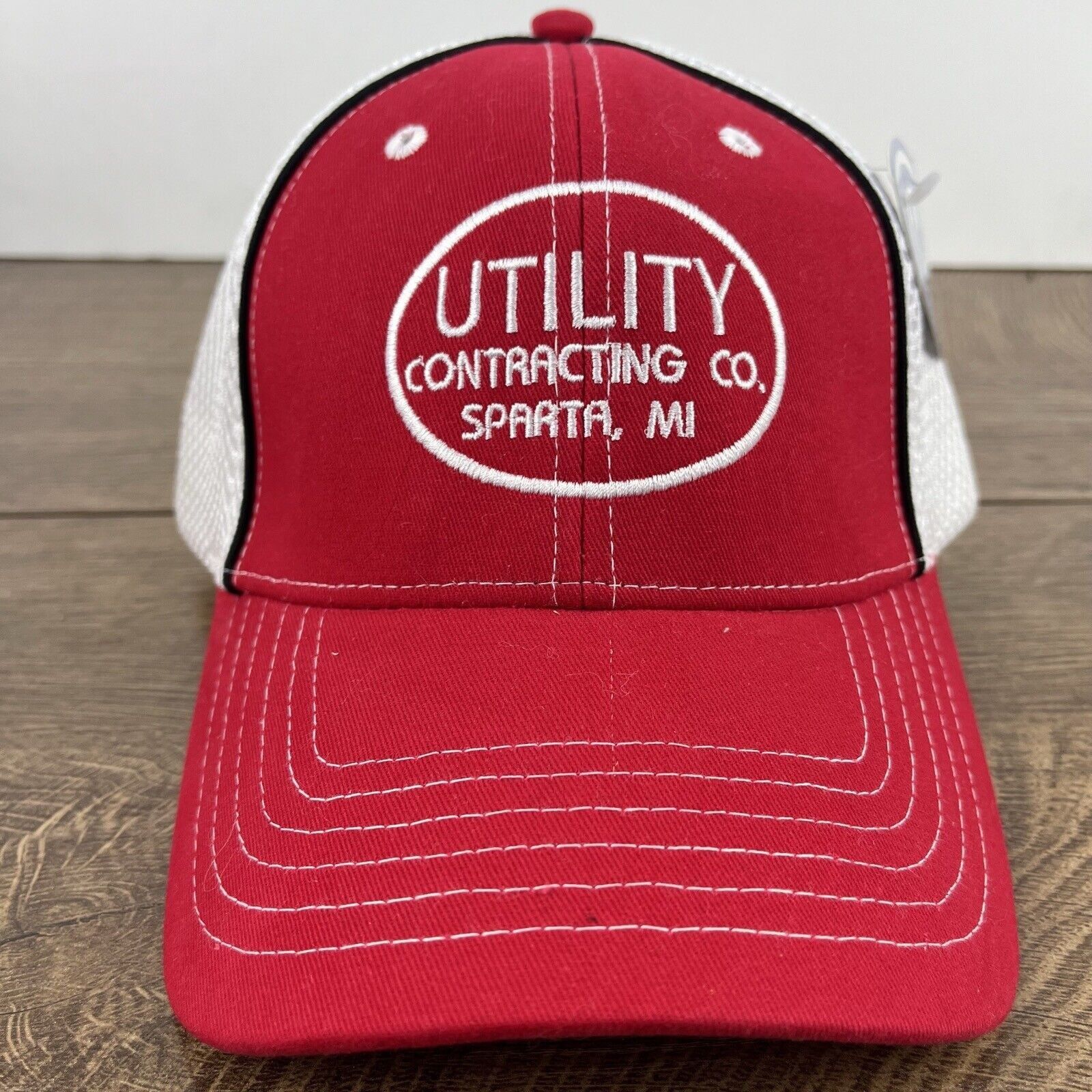 Other Utility Contracting Hat Sparta Michigan Red Adjustable Hat R Size ONE SIZE - 5 Thumbnail
